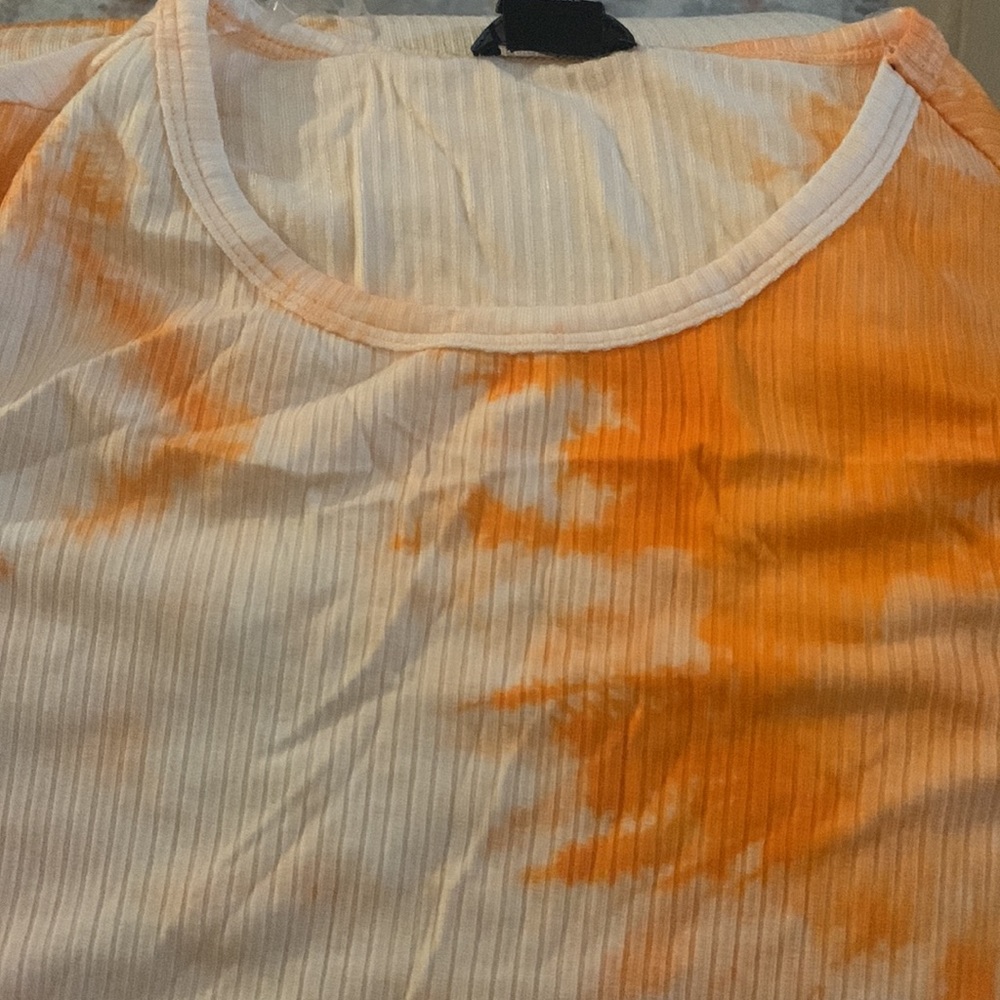 Cream Tie Dye Ruched Side Mini Dress - Picture 9 of 9